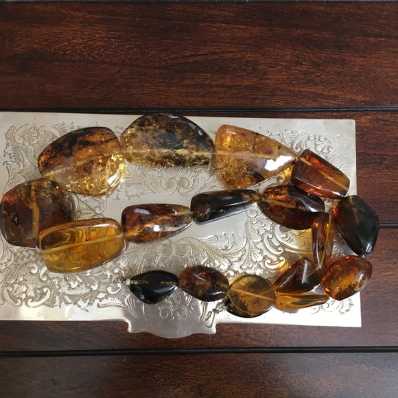 Natural Mexican amber chunky necklace - Picture 7 of 12